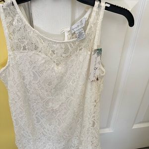 Emma and Olive NWT lace top.  L